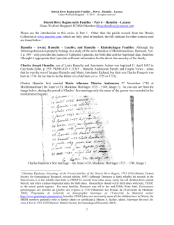 Part 6 &ndash; Hamelin - French-Canadian Heritage Society of Michigan