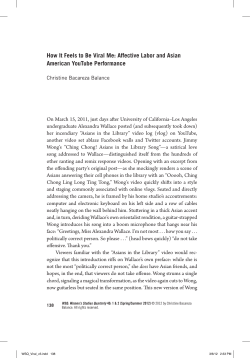 How It Feels to Be Viral Me: Affective Labor and Asian