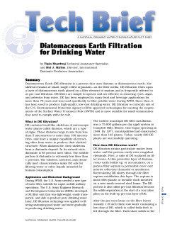 Diatomaceous Earth Filtration for Drinking Water