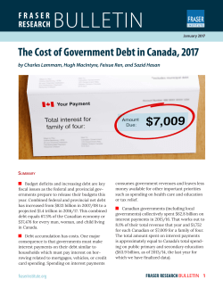 The Cost of Government Debt in Canada, 2017