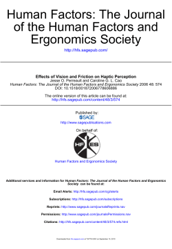 Effects of Vision and Friction on Haptic Perception
