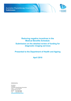 Reducing negative incentives in the Medical Benefits Schedule