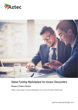 Global Funding Marketplace for Invoice Discounters