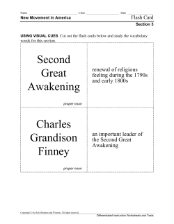 Second Great Awakening Charles Grandison Finney