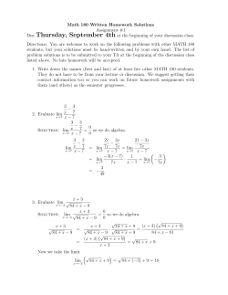 Solutions and grading rubric