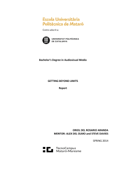 Bachelor`s Degree in Audiovisual Media GETTING