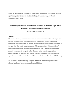 From an Operational to a Relational Conception of the