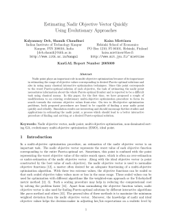 Estimating Nadir Objective Vector Quickly Using Evolutionary