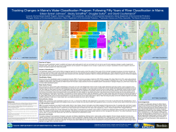 Tracking Changes in Maine`s Water Classification Program