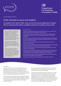 Public attitudes to space and satellites