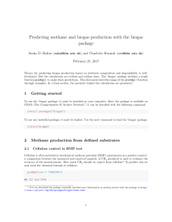 Predicting methane and biogas production with the