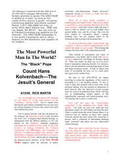 The Most Powerful Man In The World? Count Hans Kolvenbach