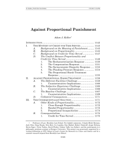 Against Proportional Punishment