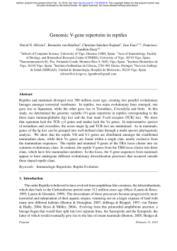 Genomic V-gene repertoire in reptiles