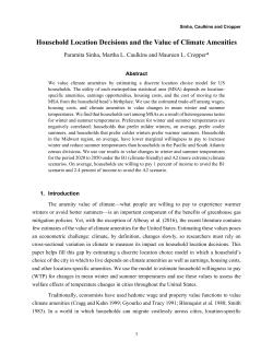 Household Location Decisions and the Value of