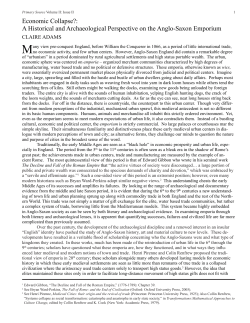 Economic Collapse?: A Historical and Archaeological Perspective