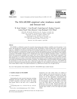 The SOLAR2000 empirical solar irradiance model and forecast tool