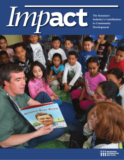 The Insurance Industry`s Contribution to Community Development
