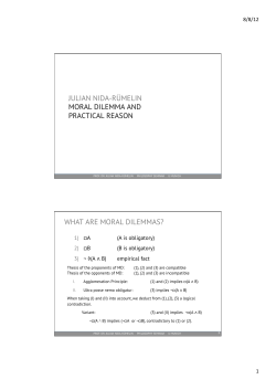 Moral Dilemmas and Practical Reason - Julian Nida