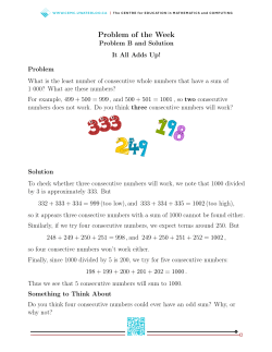 Problem of the Week - Sino Canada School