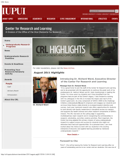 CRL News - Indiana University&ndash;Purdue University Indianapolis