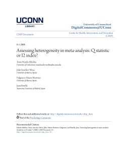 Assessing heterogeneity in meta-analysis