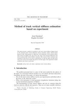 Method of track vertical stiffness estimation based on experiment