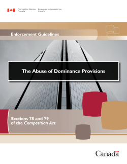 The Abuse of Dominance Provisions