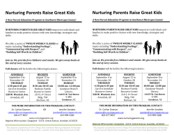 Nurturing Parents Raise Great Kids Nurturing Parents Raise Great