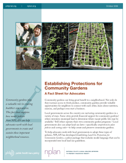 Establishing Protections for Community Gardens
