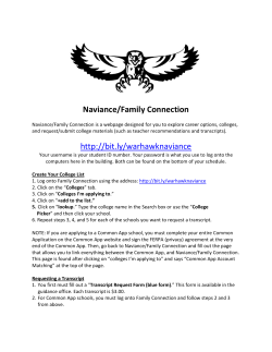 Naviance/Family Connection http://bit.ly/warhawknaviance