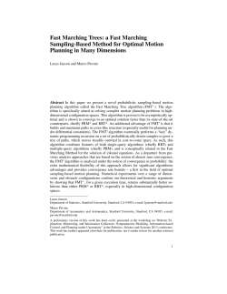 Fast Marching Trees - Stanford University