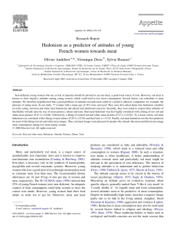 Hedonism as a predictor of attitudes of young French