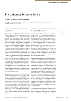 Phytotherapy in zoo animals