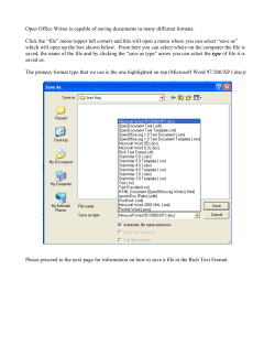 Open Office File Types Guide