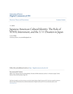 Japanese American Cultural Identity: The Role of WWII, Internment