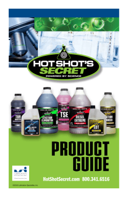Hot Shot`s Secret Product Guide