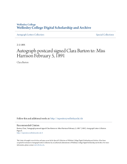 Autograph postcard signed Clara Barton to