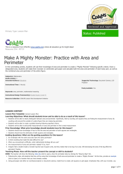 Make A Mighty Monster: Practice with Area and Perimeter