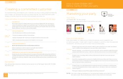 Marketing your party Creating a committed customer