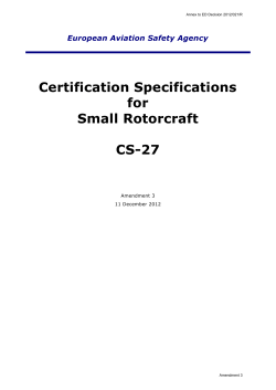 CS-27 Amendment 3 - EASA