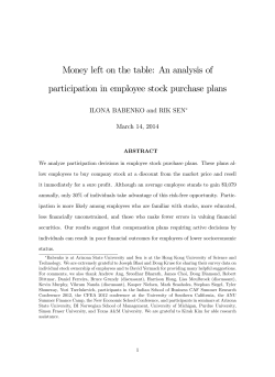 Money left on the table: An analysis of participation in