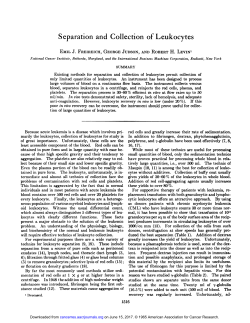 Existing methods for separation and collection of