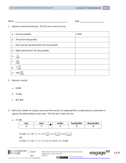 Homework - Spokane Public Schools