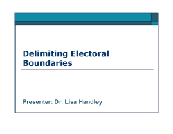 Delimiting Electoral Constituencies: The