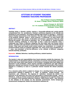 attitude of student teachers towards teaching profession