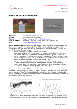 BirdScan MR1 – Fact-sheet - swiss