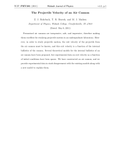 The Projectile Velocity of an Air Cannon