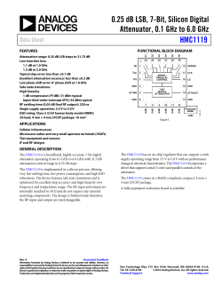 0.25 dB LSB, 7-Bit, Silicon Digital Attenuator, 0.1 GHz to 6.0 GHz