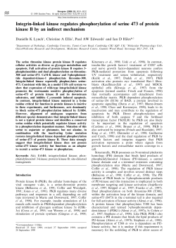 Integrin-linked kinase regulates phosphorylation of serine